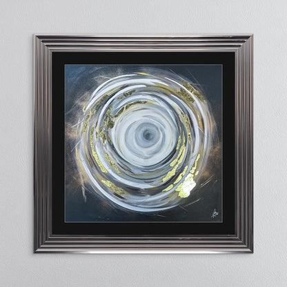 Circle of Life 1 with Gold Foil Embellishment - with Black Mount Framed Wall Art
