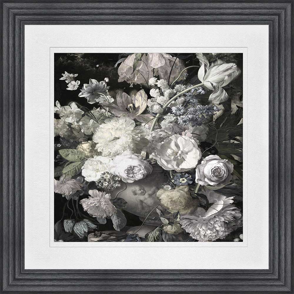 Glorious Bouquet 1 with White Mount Framed Wall Art