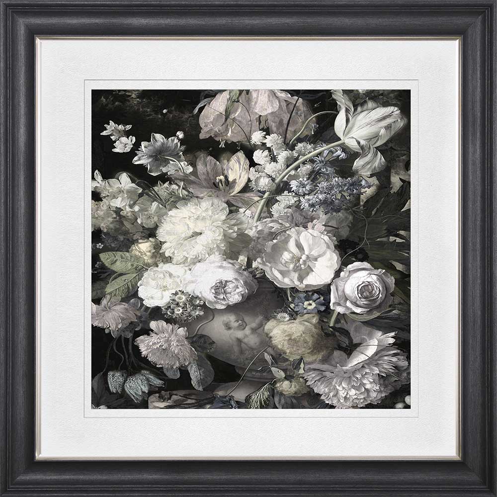 Glorious Bouquet 1 with White Mount Framed Wall Art