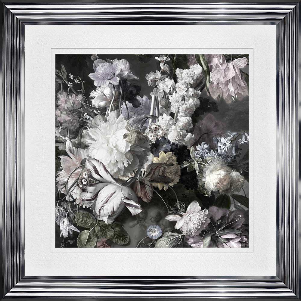 Glorious Bouquet 4 with White Mount Framed Wall Art
