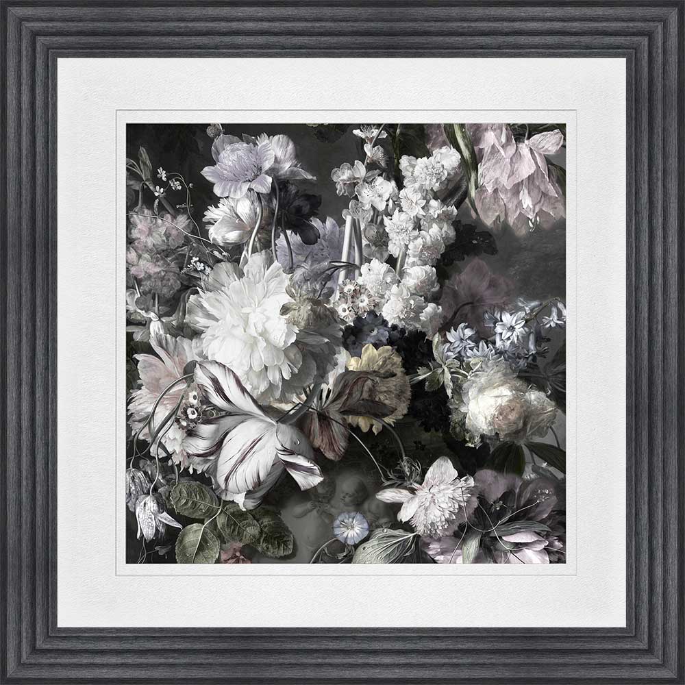 Glorious Bouquet 4 with White Mount Framed Wall Art