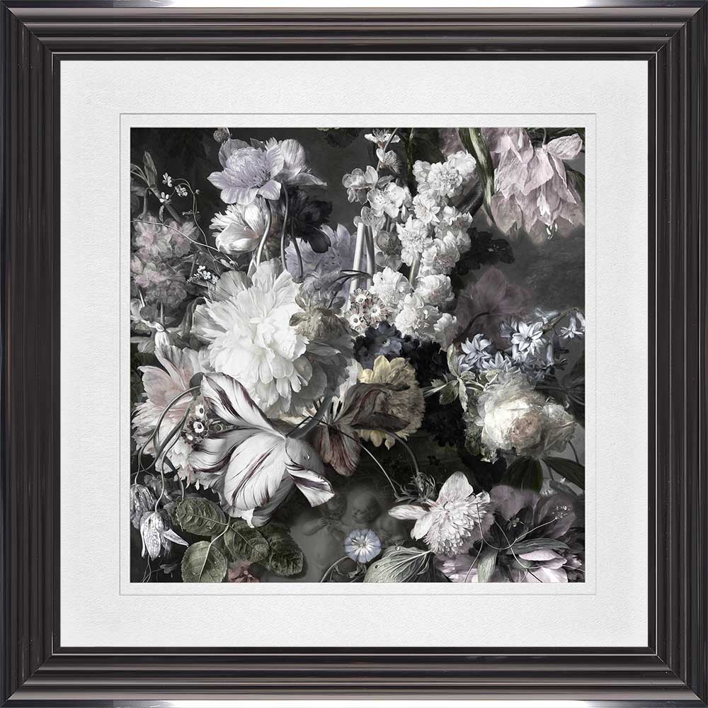 Glorious Bouquet 4 with White Mount Framed Wall Art
