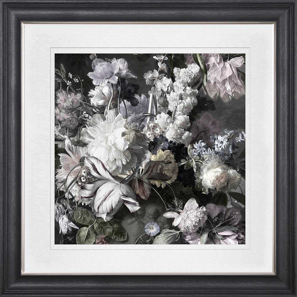Glorious Bouquet 4 with White Mount Framed Wall Art