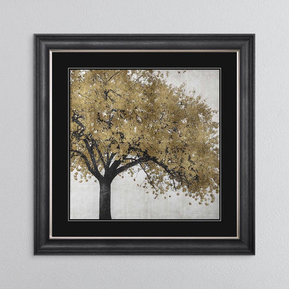 Golden Blossoms with Black Mount Framed Wall Art