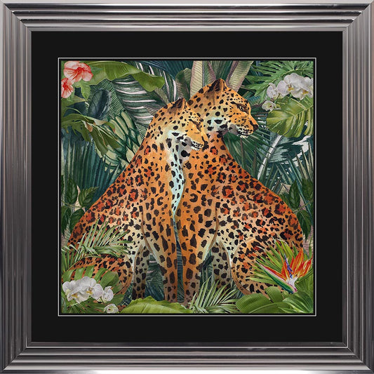 Jungle Love Cheetah with Black Mount Framed Wall Art