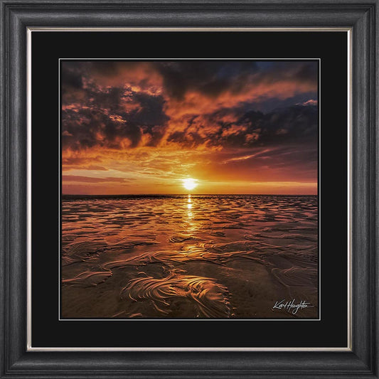 Stormy Sunset In Colour with Black Mount Framed Wall Art