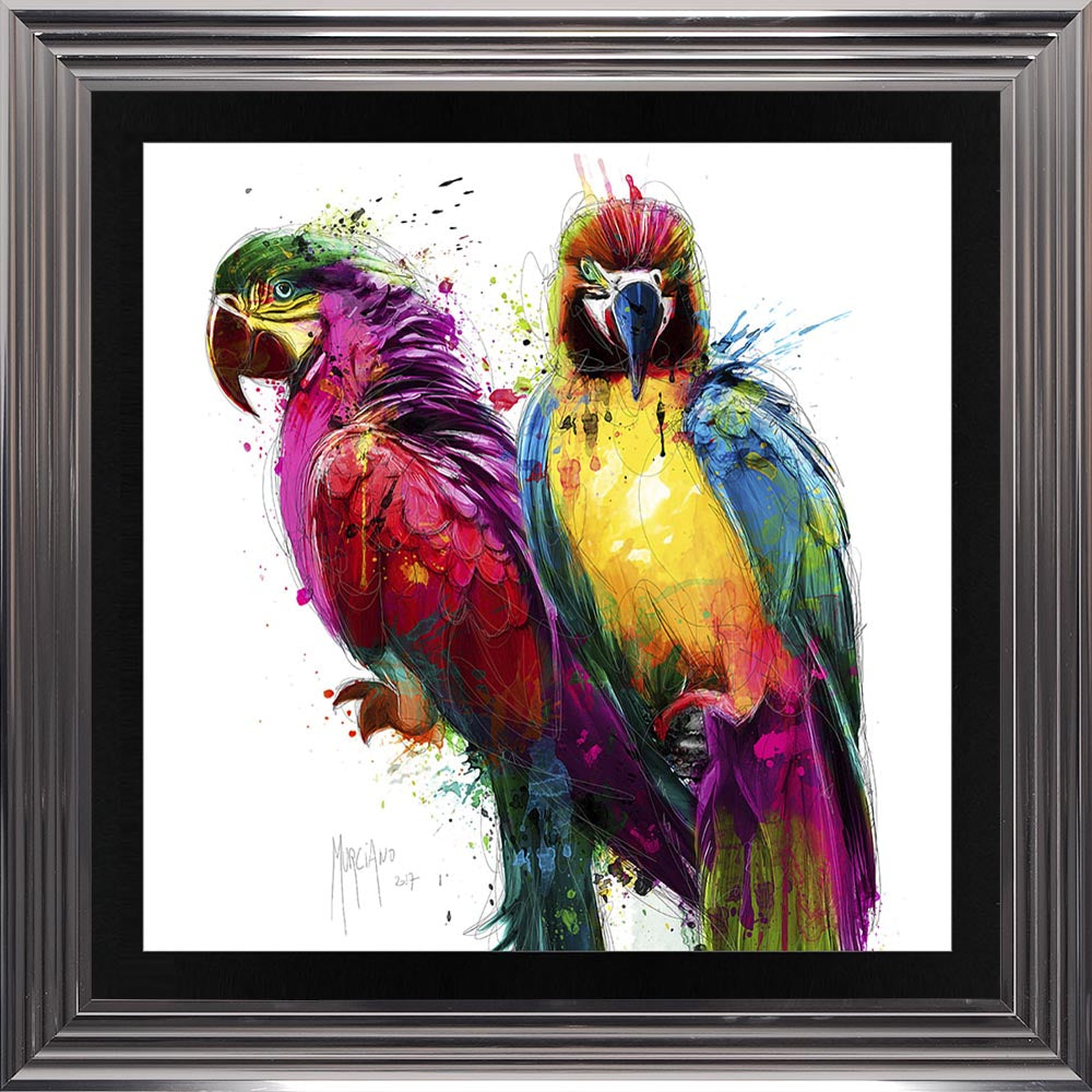 Tropical Parrots Framed Wall Art