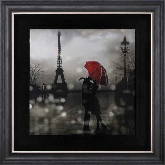 Paris Romance with Black Mount Framed Wall Art