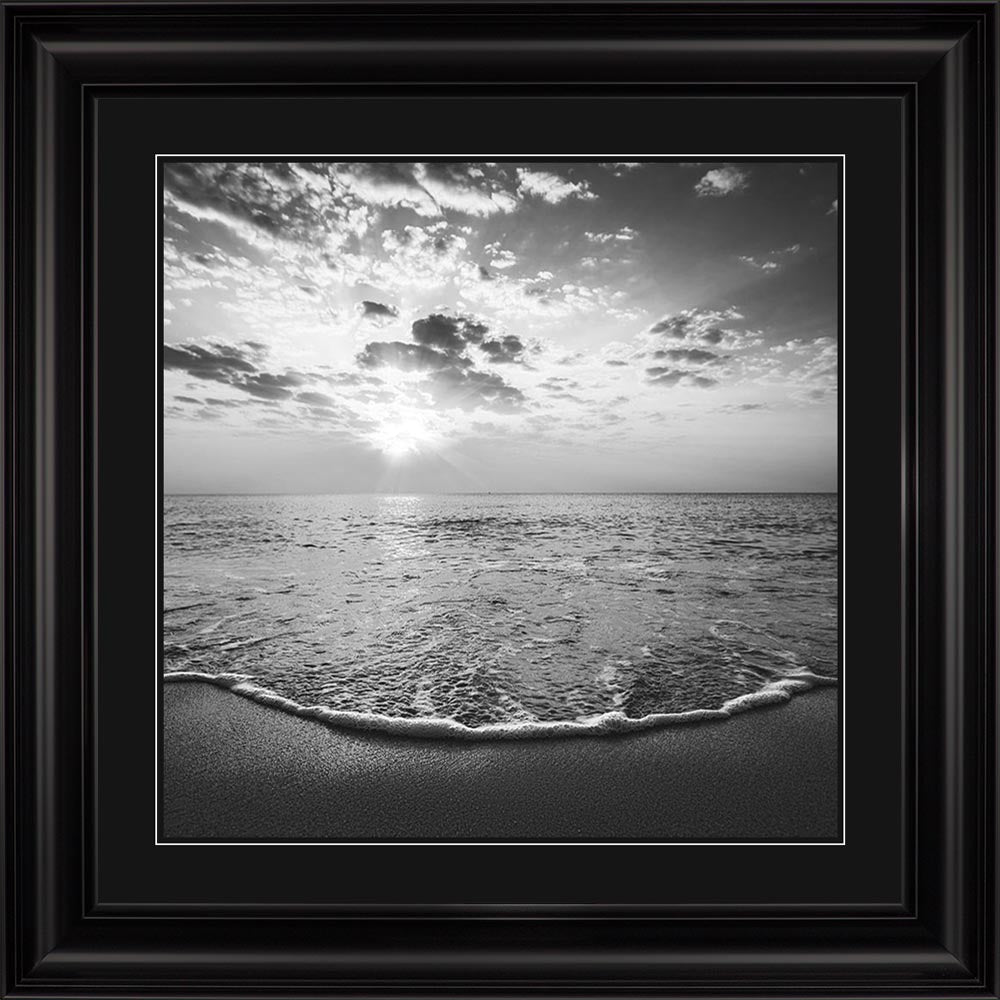 Peaceful Sunrise with Black Mount Framed Wall Art