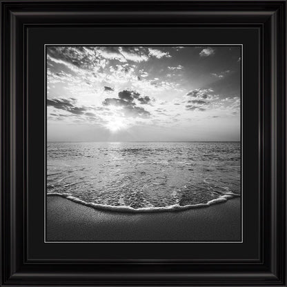 Peaceful Sunrise with Black Mount Framed Wall Art