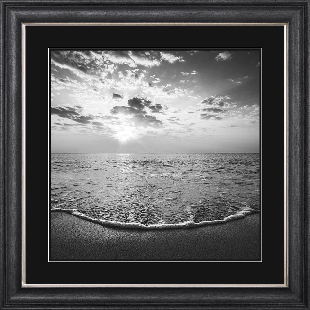 Peaceful Sunrise with Black Mount Framed Wall Art