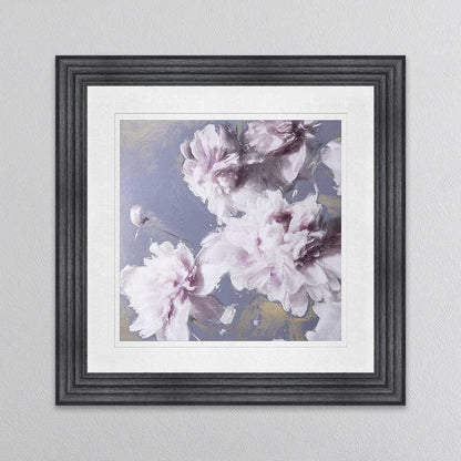 Peony Flowers 2 with White Mount Framed Wall Art