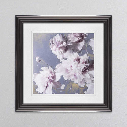 Peony Flowers 2 with White Mount Framed Wall Art