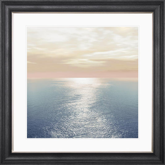 Pink Horizon with White Mount Framed Wall Art