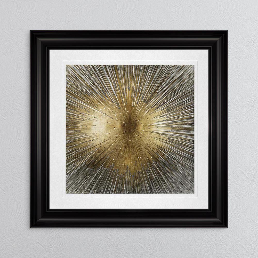 Radiant Gold with White Mount Framed Wall Art