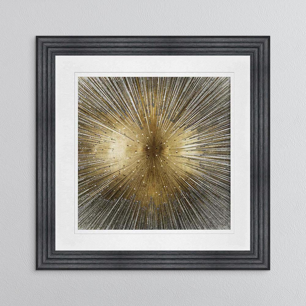 Radiant Gold with White Mount Framed Wall Art