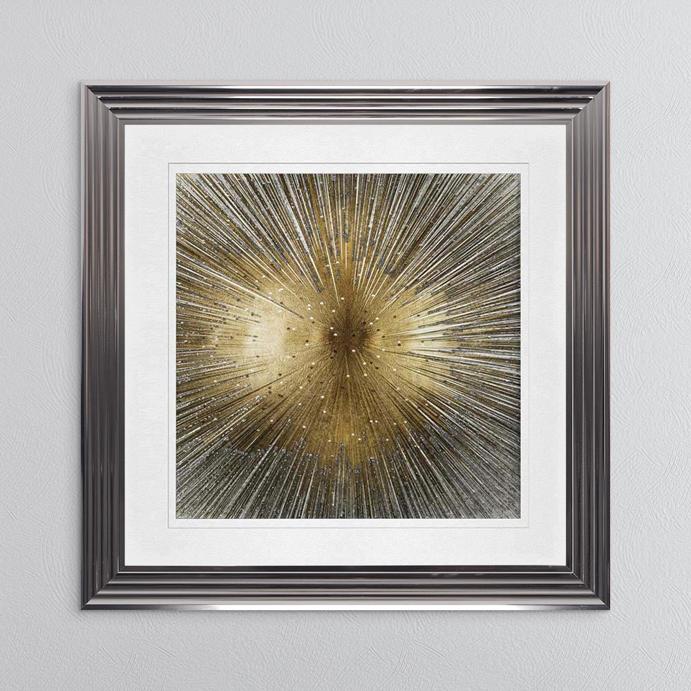 Radiant Gold with White Mount Framed Wall Art
