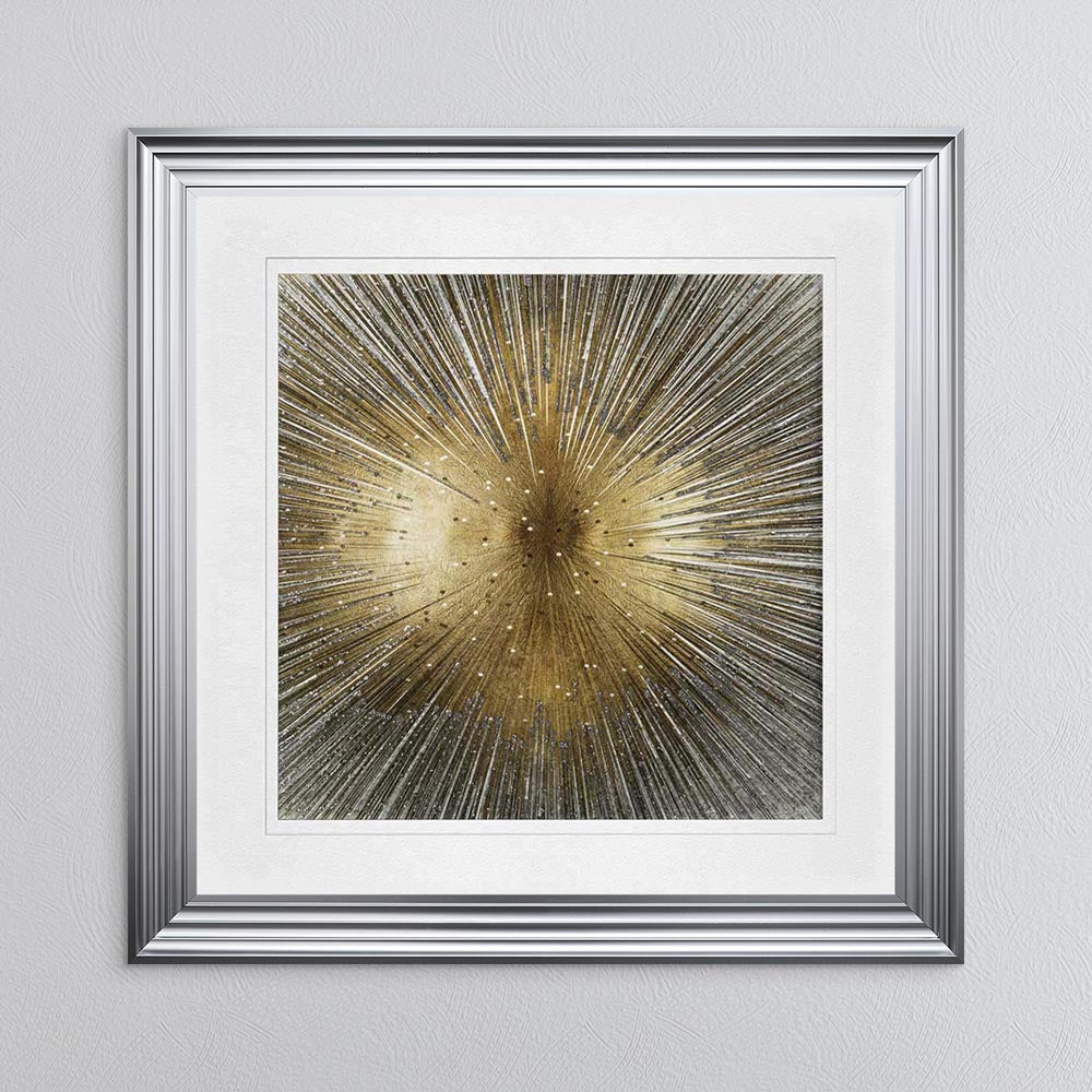 Radiant Gold with White Mount Framed Wall Art