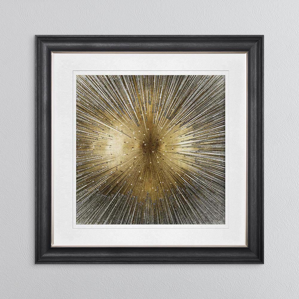 Radiant Gold with White Mount Framed Wall Art