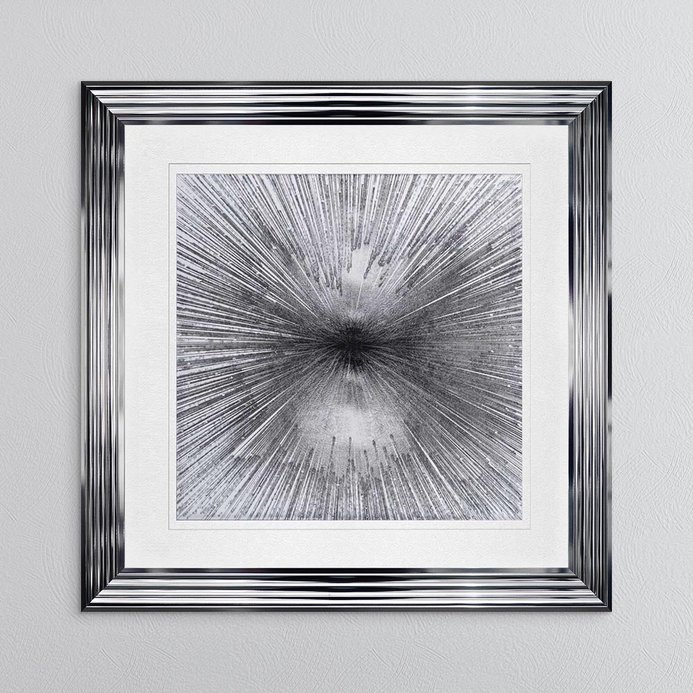 Radiant Silver with White Mount Framed Wall Art