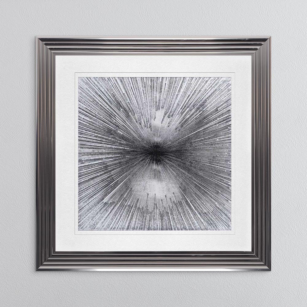 Radiant Silver with White Mount Framed Wall Art