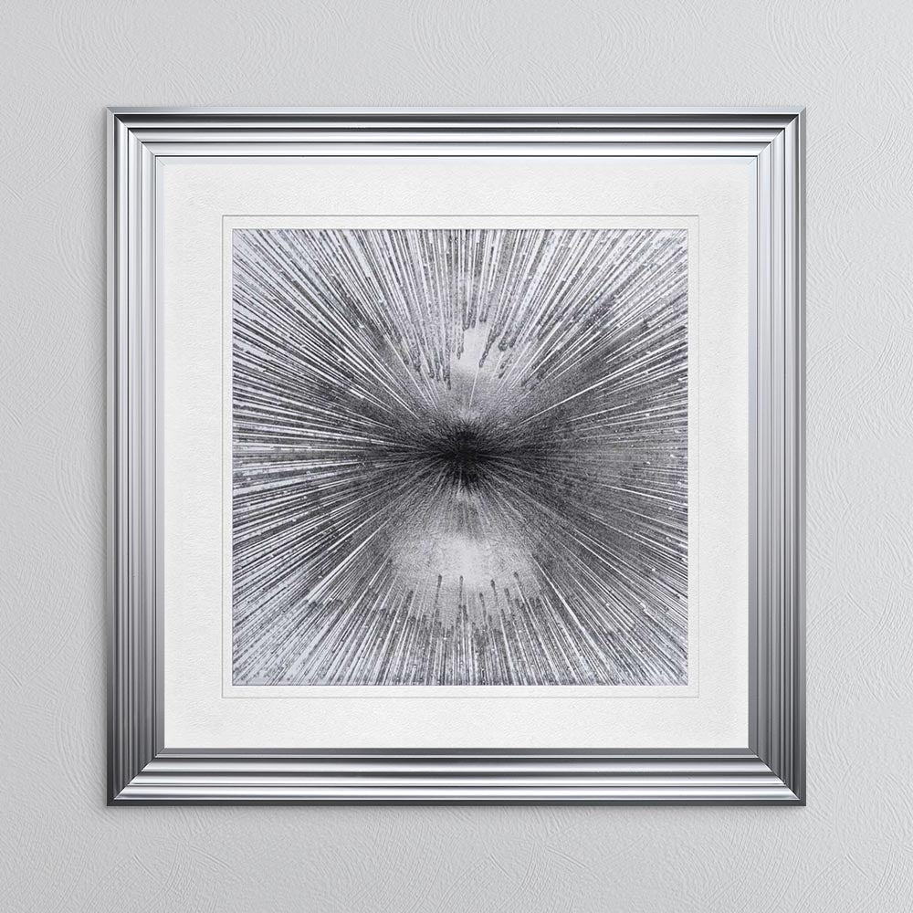 Radiant Silver with White Mount Framed Wall Art