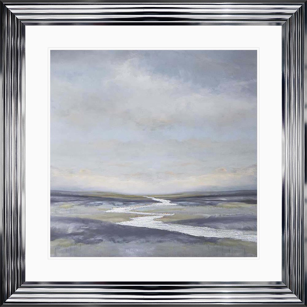 Riverbend 1 with White Mount Framed Wall Art