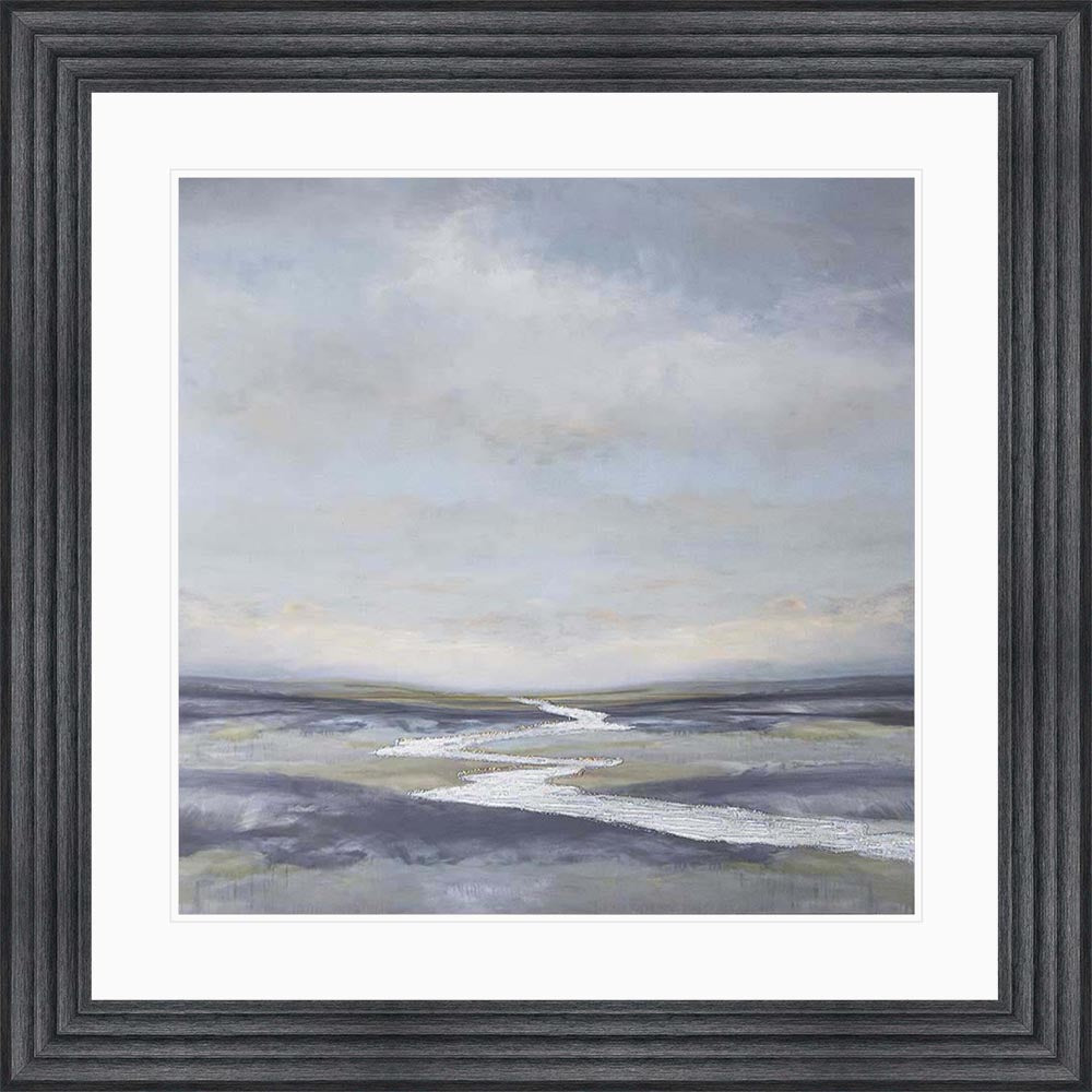 Riverbend 1 with White Mount Framed Wall Art