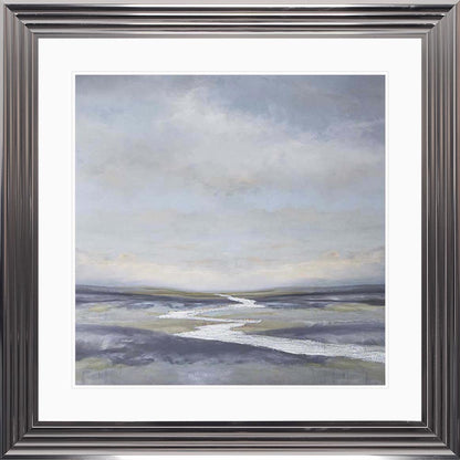 Riverbend 1 with White Mount Framed Wall Art