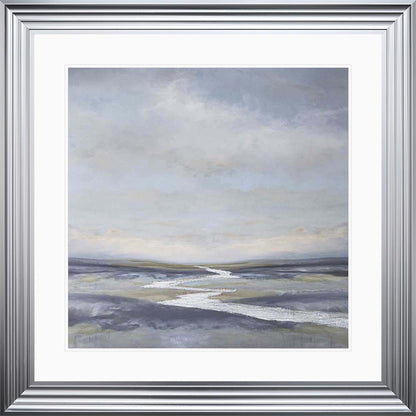 Riverbend 1 with White Mount Framed Wall Art