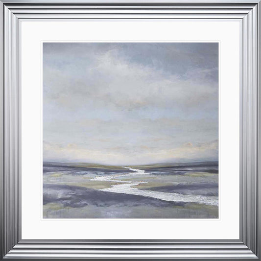 Riverbend 1 with White Mount Framed Wall Art