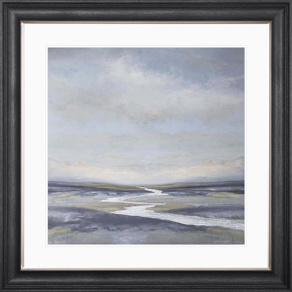 Riverbend 1 with White Mount Framed Wall Art