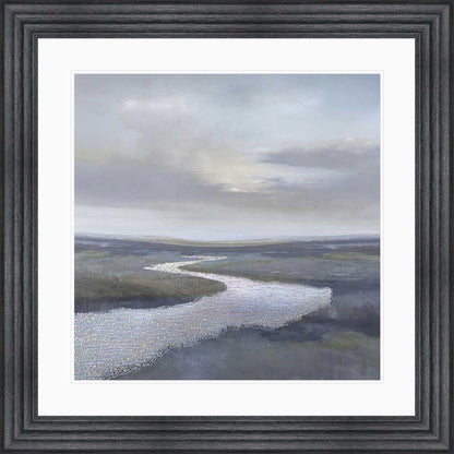 Riverbend 3 with White Mount Framed Wall Art