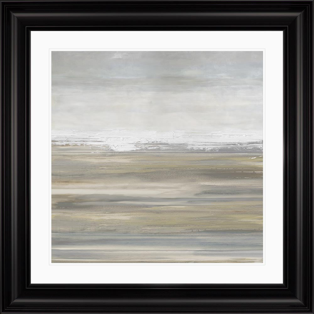 Sage Horizon with White Mount Framed Wall Art