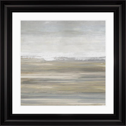 Sage Horizon with White Mount Framed Wall Art