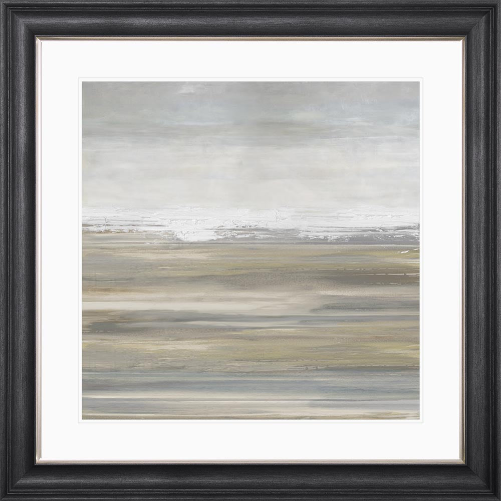 Sage Horizon with White Mount Framed Wall Art