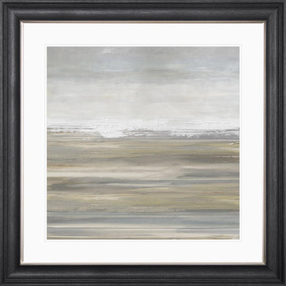 Sage Horizon with White Mount Framed Wall Art