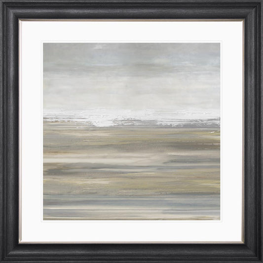 Sage Horizon with White Mount Framed Wall Art