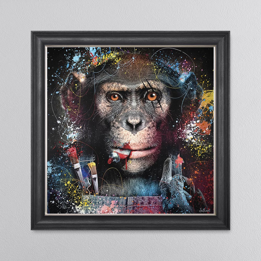 Colour Artist Monkey Framed Wall Art