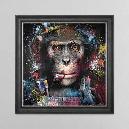 Colour Artist Monkey Framed Wall Art