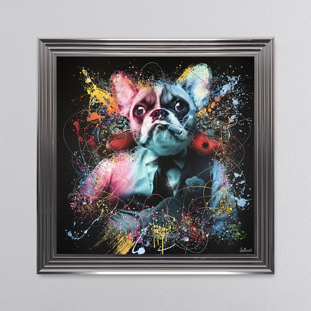 Colour Frenchie Mafia Framed Wall Art