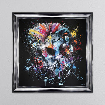 Colour Skull Framed Wall Art