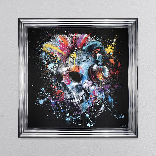 Colour Skull Framed Wall Art