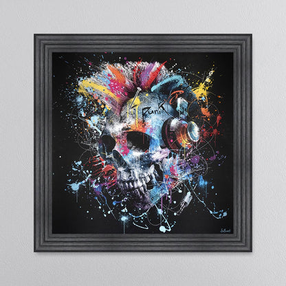 Colour Skull Framed Wall Art