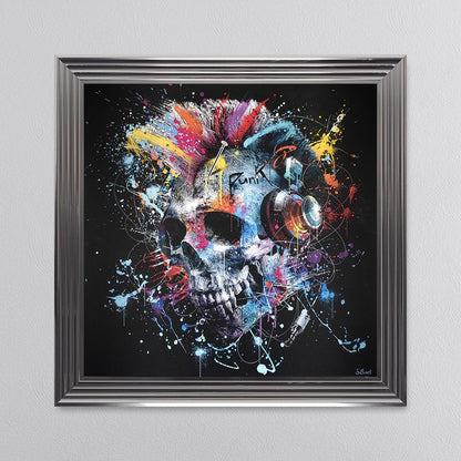 Colour Skull Framed Wall Art