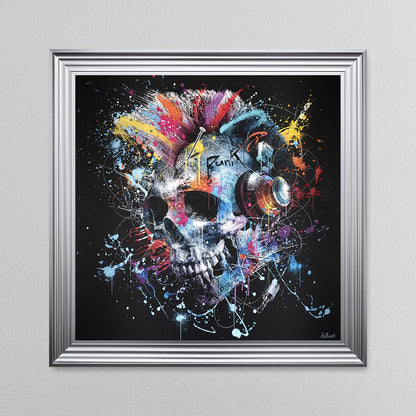 Colour Skull Framed Wall Art