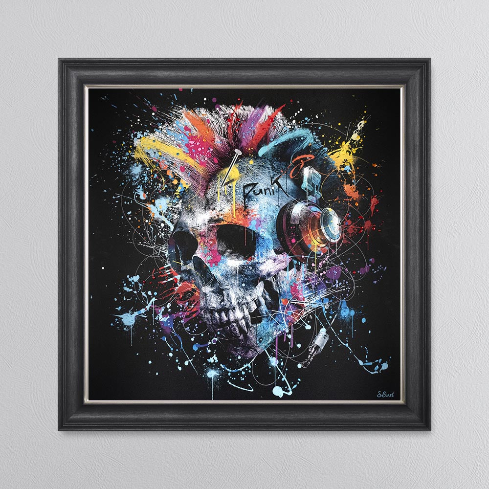Colour Skull Framed Wall Art