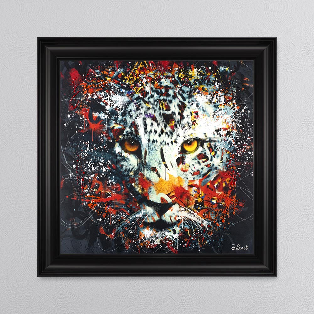 Colour Snow Leopard Framed Wall Art