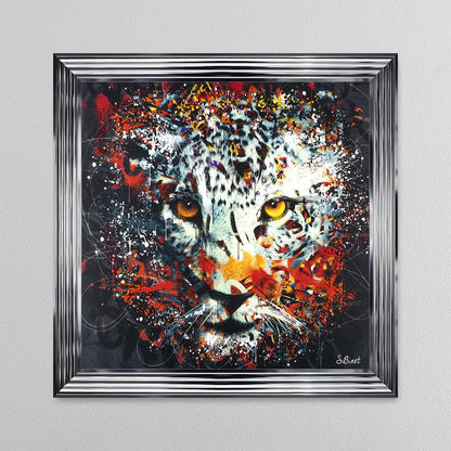 Colour Snow Leopard Framed Wall Art