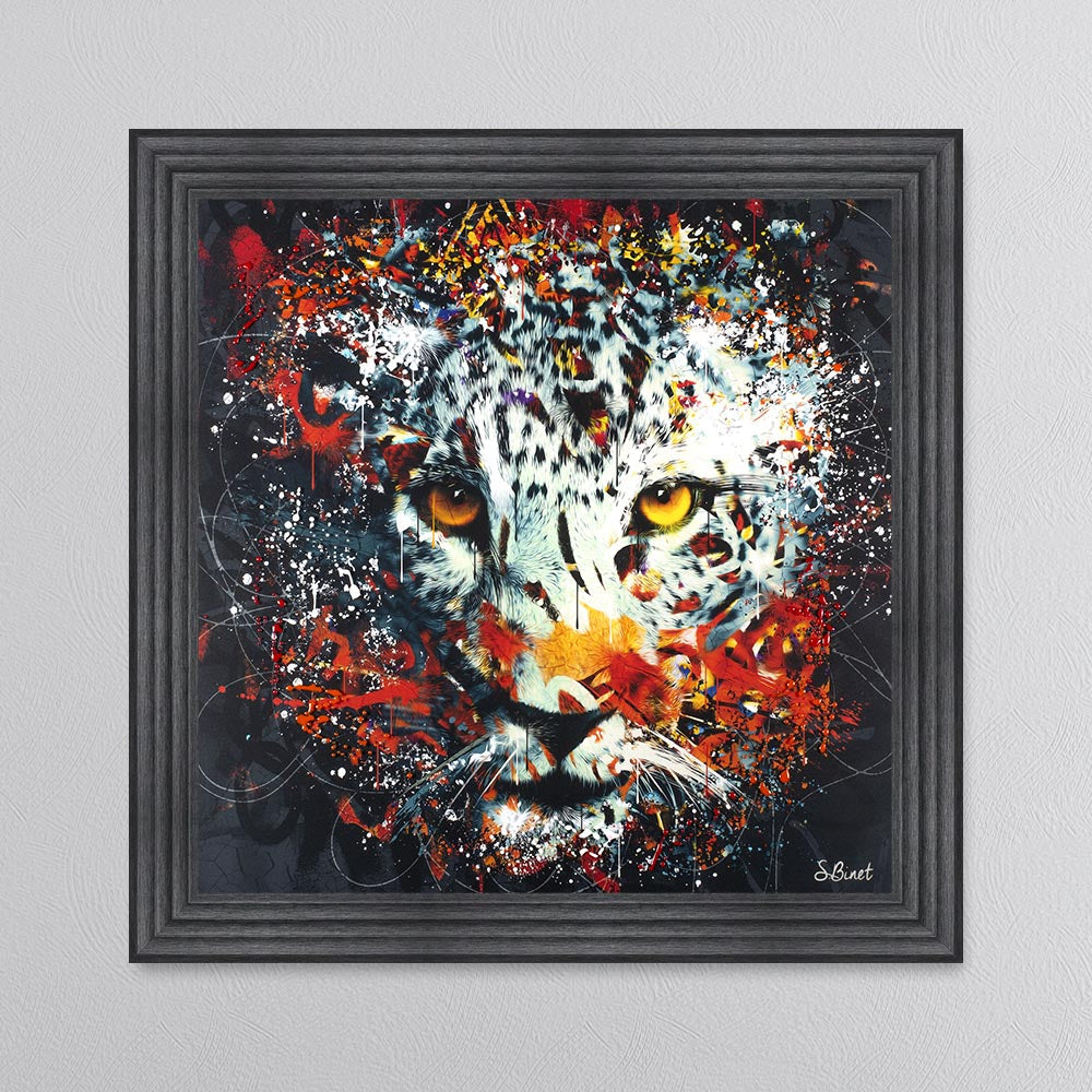 Colour Snow Leopard Framed Wall Art